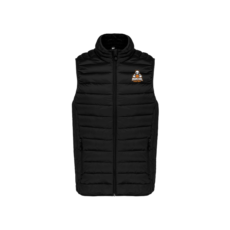 Doudoune sans manches Noir COC Basket (logo brodé)