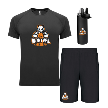 Pack Maillot Noir + Short Noir + Gourde Noir