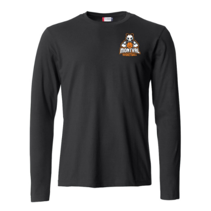 T-shirt manche longue noir COC Basket