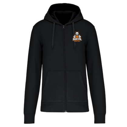 Sweat zippé à capuche Noir ou Gris COC Basket