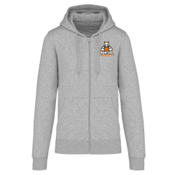 Sweat zippé à capuche Noir ou Gris COC Basket