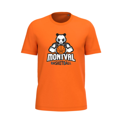 T-shirt Noir ou Orange COC Basket (grand logo)