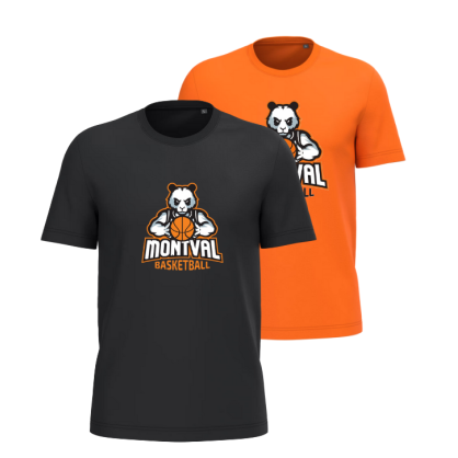 T-shirt Noir ou Orange COC Basket (grand logo)
