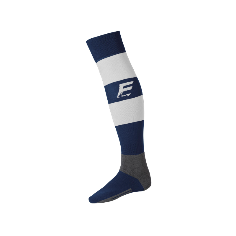 Chaussettes de rugby Force XV Bleu marine/Blanc Racing Marçon 72