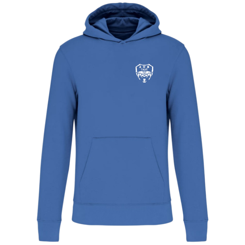 Sweat à capuche coton Ecoresponsable bleu Enfant - AHB VALLET