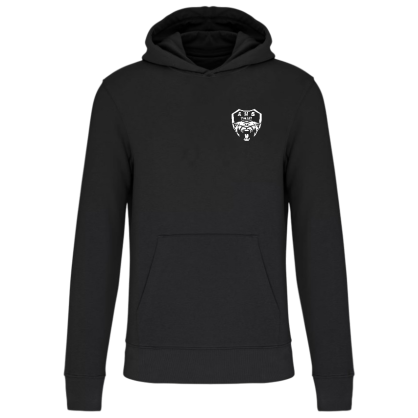 Sweat à capuche coton Ecoresponsable noir Enfant - AHB VALLET