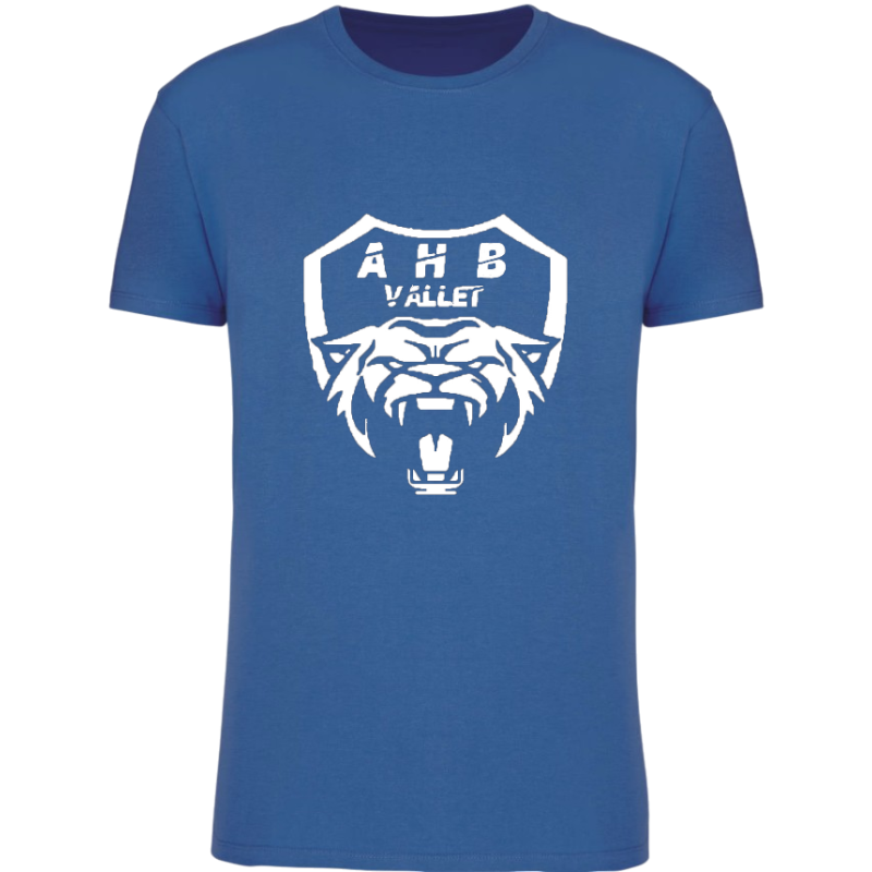 Tee-shirt coton Bio bleu Adulte - AHB VALLET