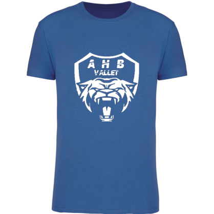 Tee-shirt coton Bio bleu Adulte - AHB VALLET