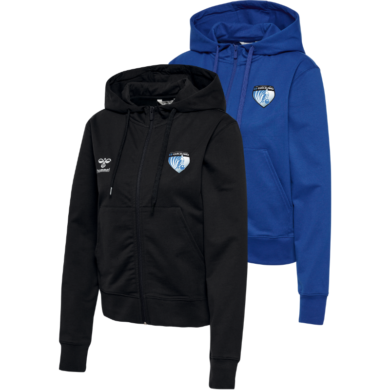 Veste zippée à capuche Femme Hummel Noir ou Bleu USG