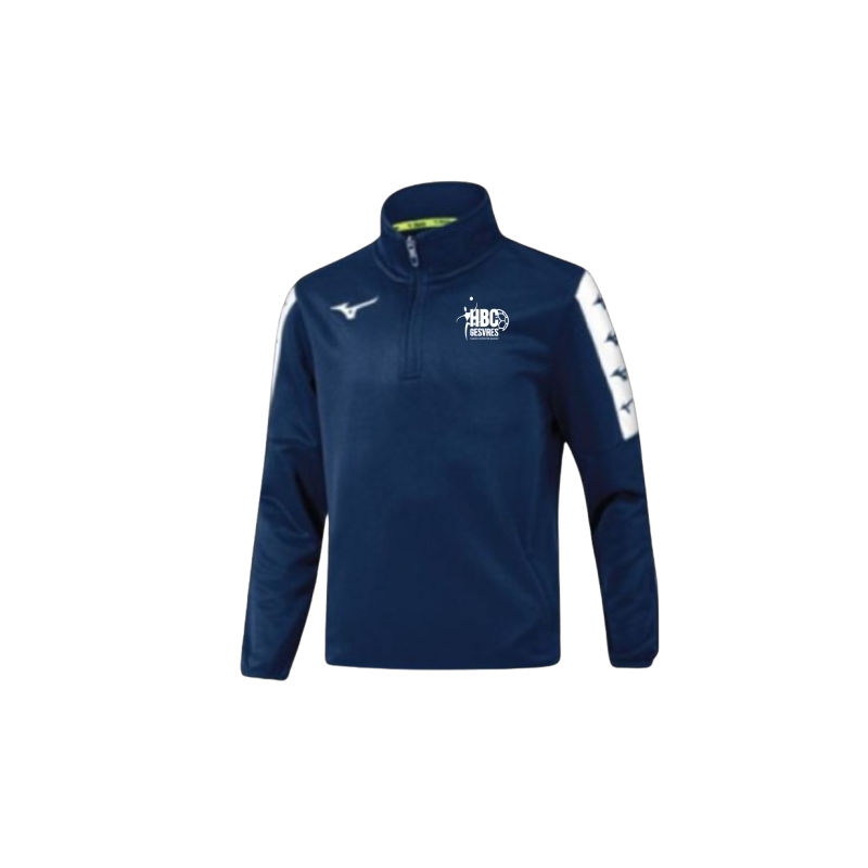 Demi-zip d'entrainement MIZUNO marine Adulte - HBC GESVRES