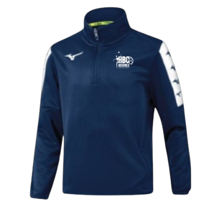Demi-zip d'entrainement MIZUNO marine Adulte - HBC GESVRES