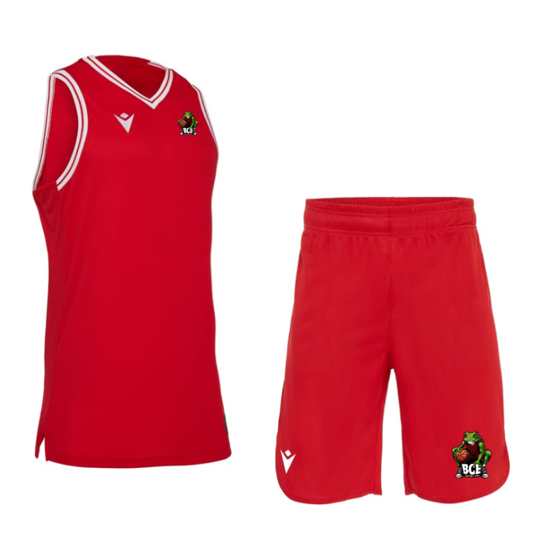 Ensemble d'entraînement MACRON Homme/Junior rouge Basket club d'ETIVAL