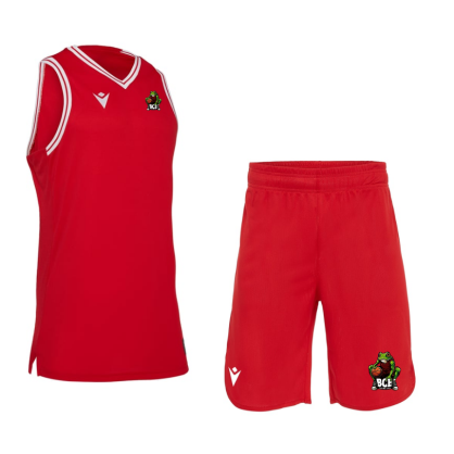 Ensemble d'entraînement MACRON Homme/Junior rouge Basket club d'ETIVAL