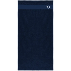 Serviette de bain Bleu marine TUHB (logo brodé)