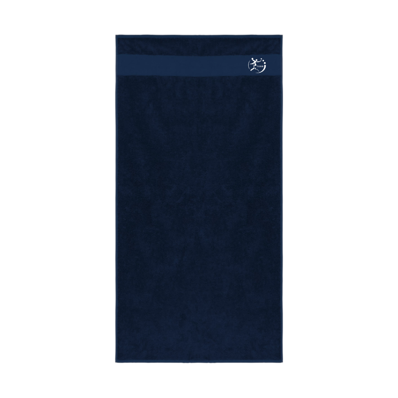 Serviette de bain Bleu marine TUHB (logo brodé)