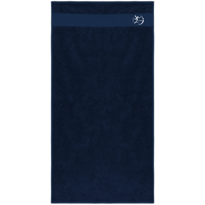 Serviette de bain Bleu marine TUHB (logo brodé)