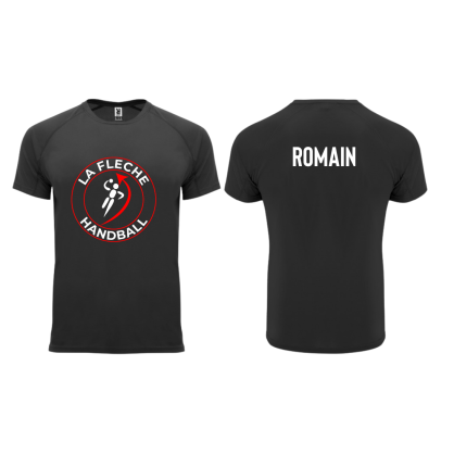 T-shirt d'échauffement Noir La Flèche Handball Adulte/Junior