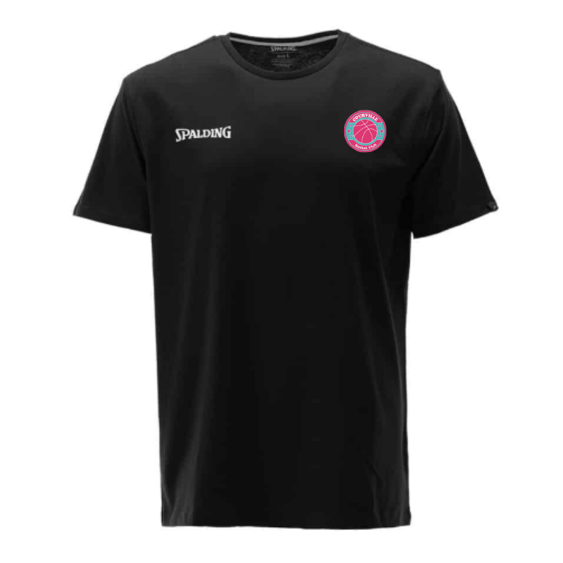 T-shirt Noir Spalding Courville Basket Club
