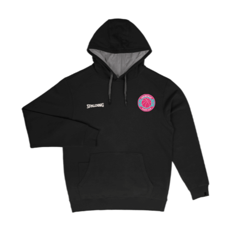 Sweat à capuche Noir Spalding Courville Basket Club
