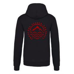 Sweat Capuche Cléder Taninges Noir Rouge