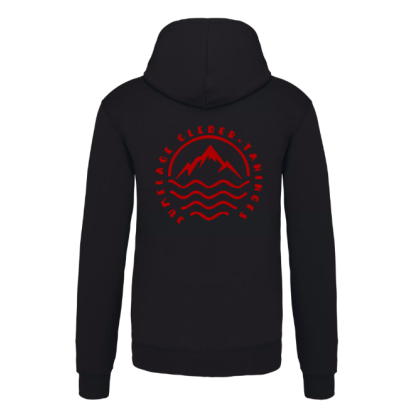 Sweat Capuche Cléder Taninges Noir Rouge