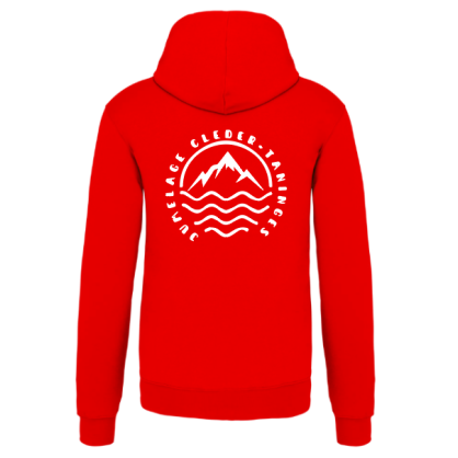 Sweat Capuche Cléder Taninges Rouge Blanc