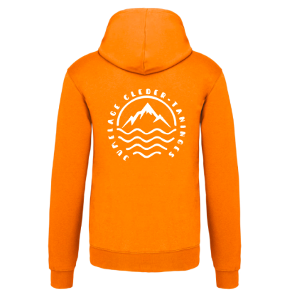Sweat Capuche Cléder Taninges Orange Blanc