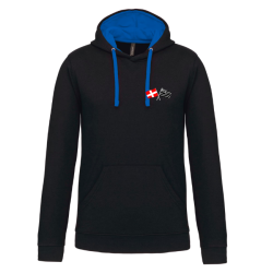 Sweat Capuche Cléder Taninges Noir Bleu