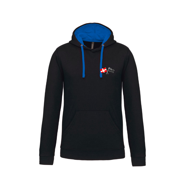 Sweat Capuche Cléder Taninges Noir Bleu