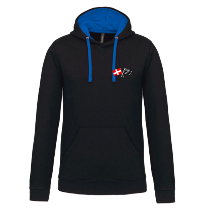 Sweat Capuche Cléder Taninges Noir Bleu