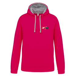 Sweat Capuche Cléder Taninges Rose gris