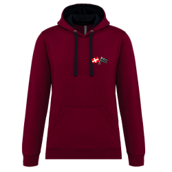 Sweat Capuche Cléder Taninges Bordeaux Noir