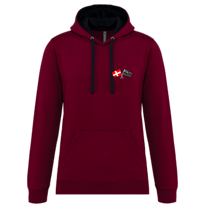 Sweat Capuche Cléder Taninges Bordeaux Noir