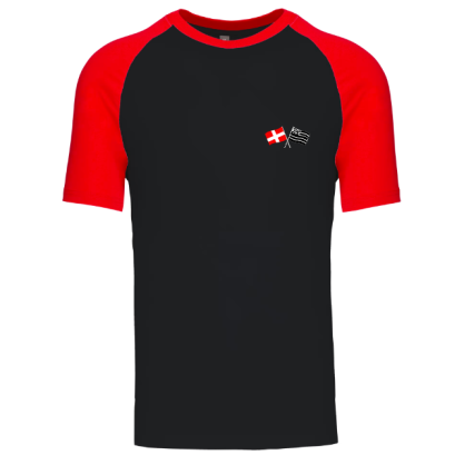 T-shirt Cléder Taninges Noir Rouge