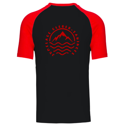 T-shirt Cléder Taninges Noir Rouge