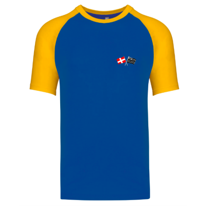 T-shirt Cléder Taninges Bleu Jaune