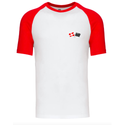 T-shirt Cléder Taninges Blanc Rouge