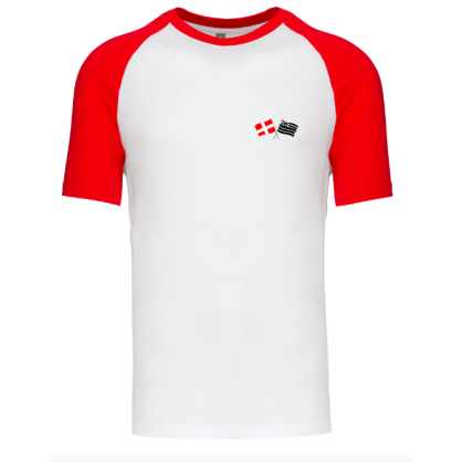 T-shirt Cléder Taninges Blanc Rouge