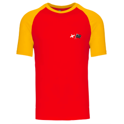 T-shirt Cléder Taninges Rouge Jaune
