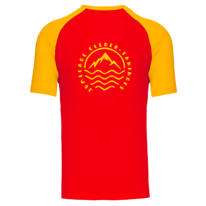 T-shirt Cléder Taninges Rouge Jaune