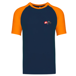 T-shirt Cléder Taninges Marine Orange