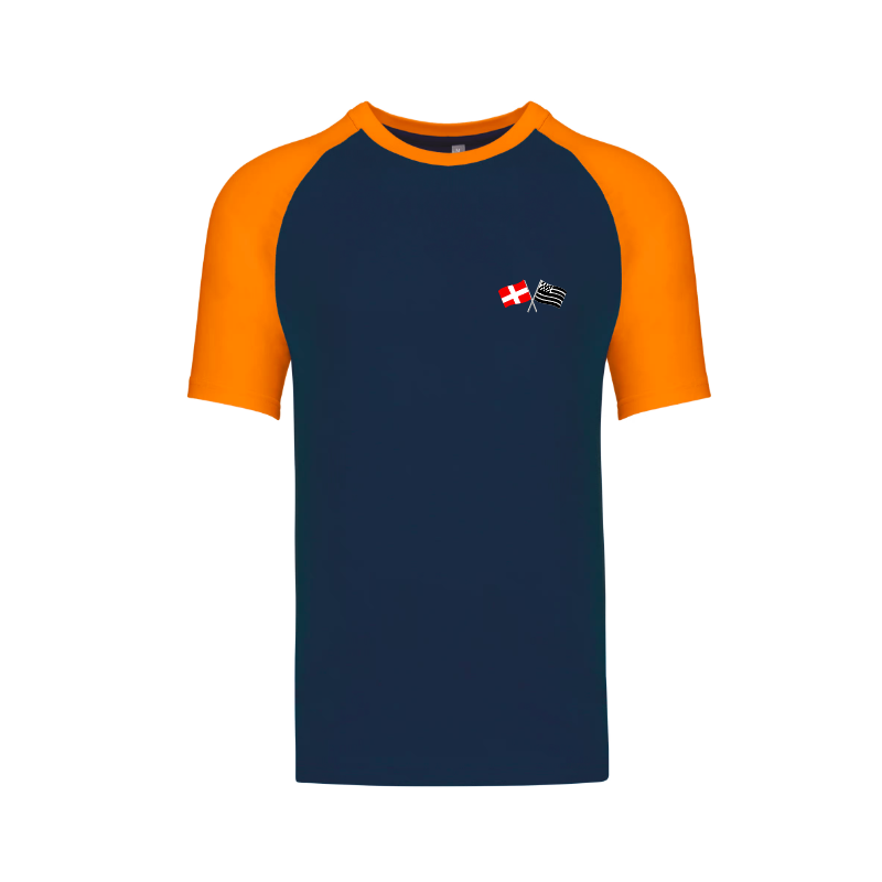 T-shirt Cléder Taninges Marine Orange