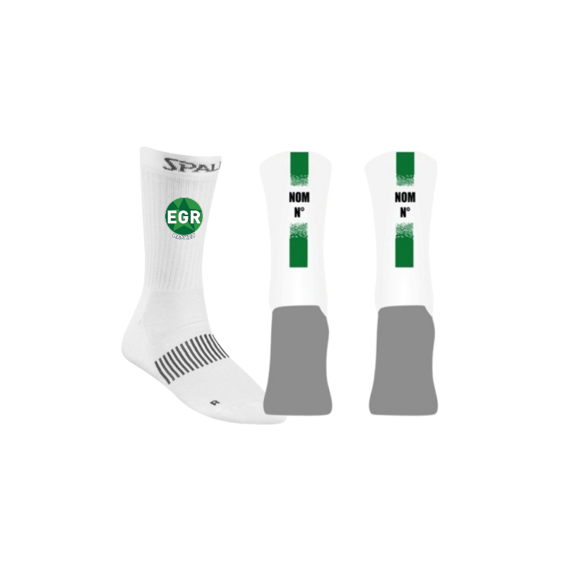 Chaussettes Spalding personnalisées Logo EGR + Nom + Numéro