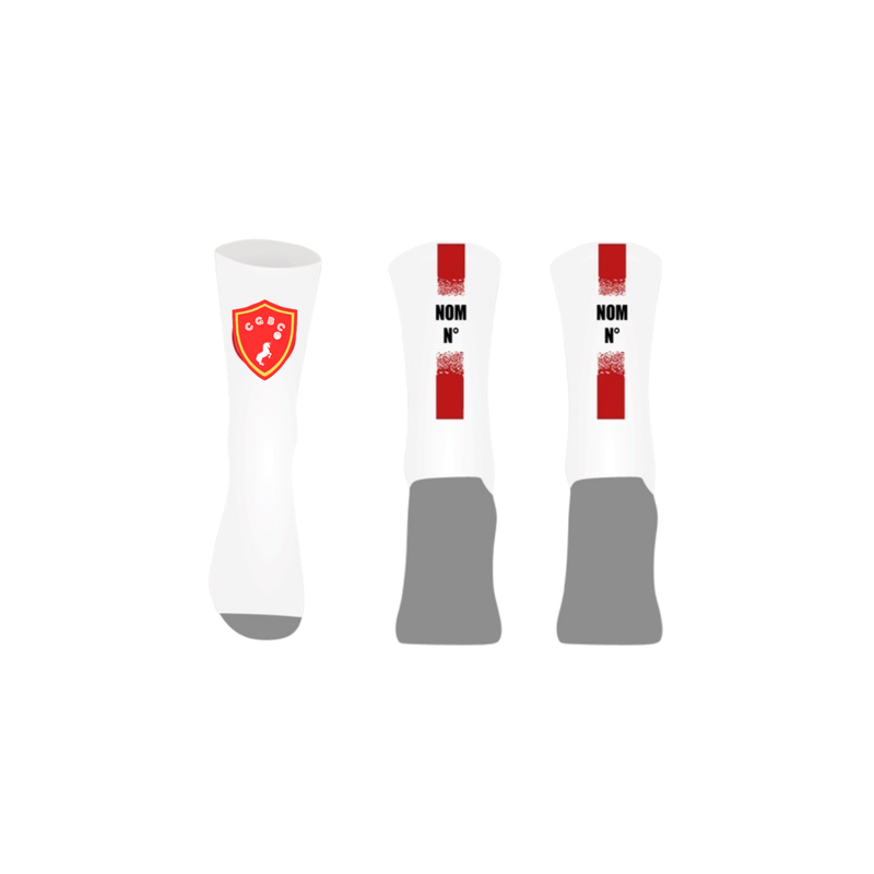 Chaussettes personnalisées Logo CGBC + Nom + Numéro