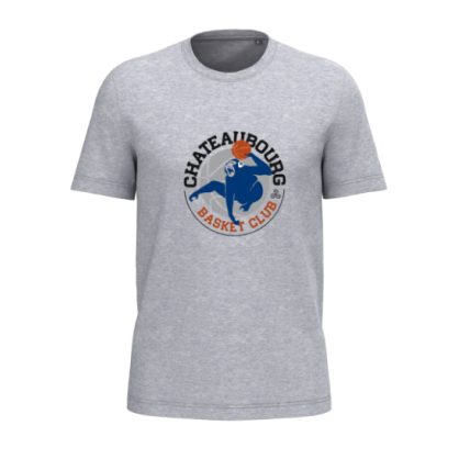 T-shirt Blanc ou Gris Basket Club Châteaubourg