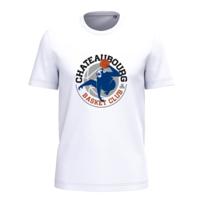 T-shirt Blanc ou Gris Basket Club Châteaubourg