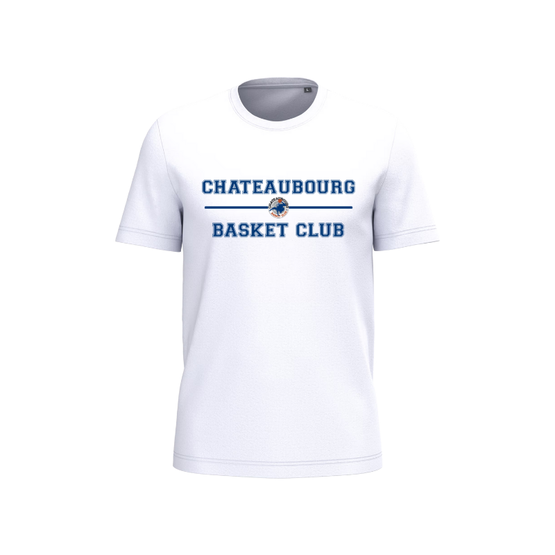 T-shirt Blanc Basket Club Châteaubourg