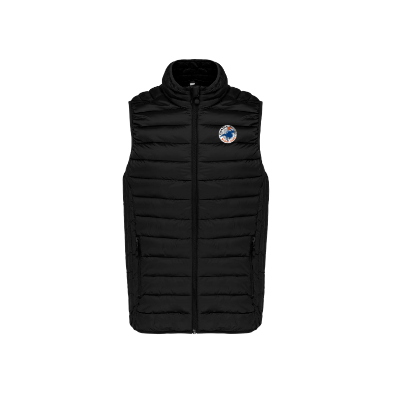 Doudoune sans manches Noir Basket Club Châteaubourg (logo brodé)