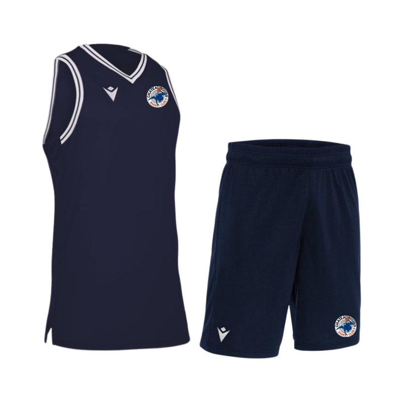 Ensemble Maillot + Short Macron Bleu marine Basket Club Châteaubourg