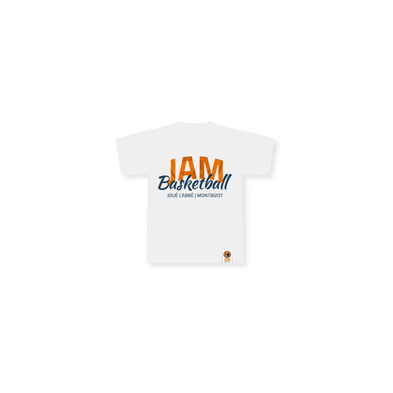 T-shirt Logo Script Blanc JAM Basketball